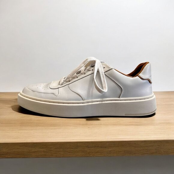 Allen Edmonds Owen White Leather Sneakers Mens Size 11 D
